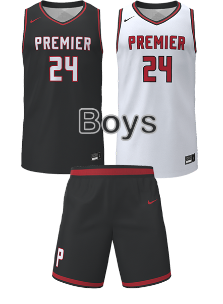 Boys Uniform Set includes black and white jerseys and black shorts